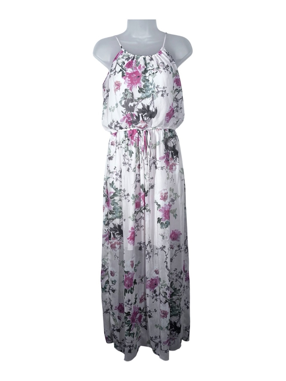 Sweet Storm Floral Maxi Tie Back Dress Size Large